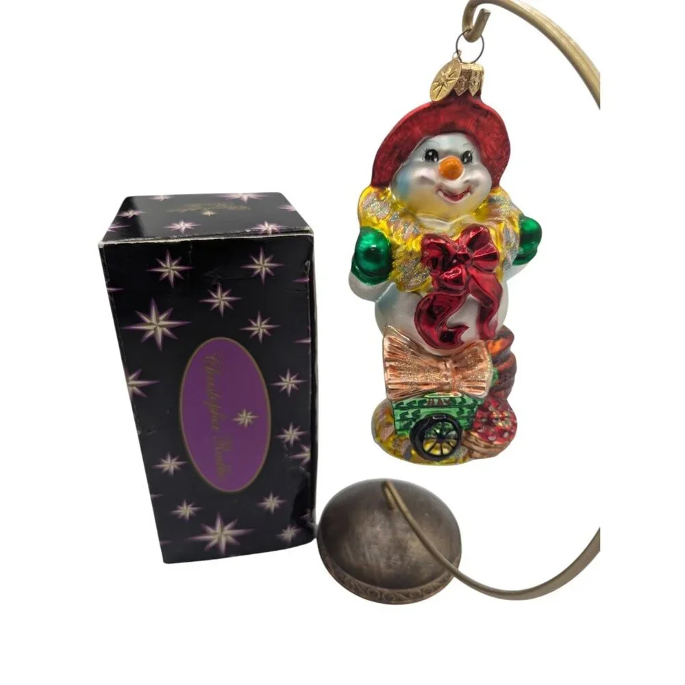 Christopher Radko Christmas Ornament Farmer Frost Snowman